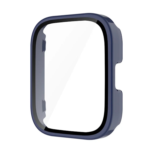 PC+Glas för Amazfit Bip 5 Unity Skal Smart Klocka Skärmskydd Heltäckande Skyddande Stötfångare för Amazfit Bip 5 Unity Midnight Blue Amazfit Bip 5 Unity