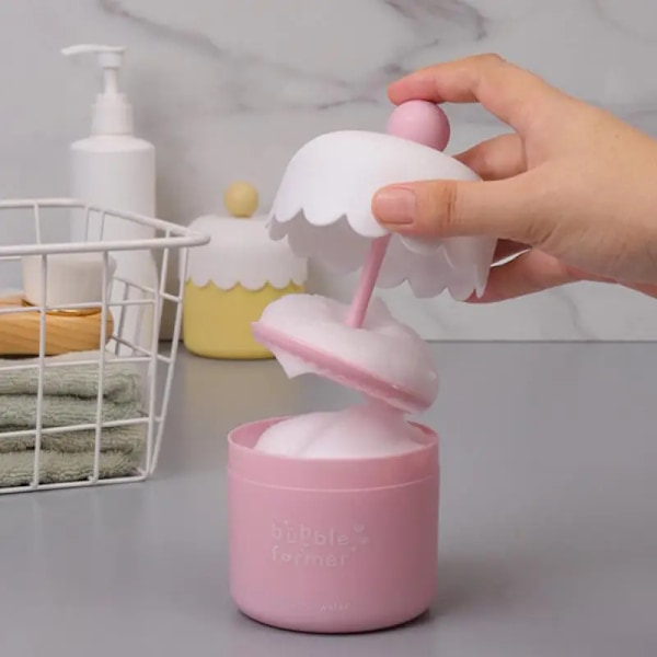 Bärbar Facial Cleanser Skum Maker Cup Bubbla Skum Skum Som Gör Cup Tvätt Bubbla Maker För Ansiktsrengöringsverktyg Pink