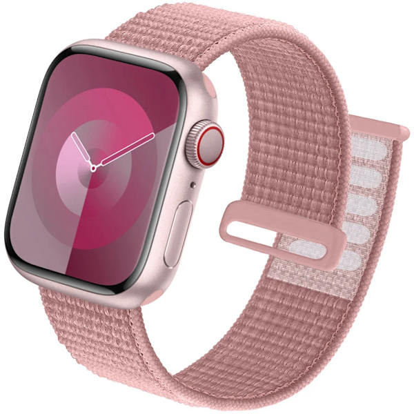Strap För Apple Watch Band 44Mm 40Mm 45Mm 41Mm 49Mm 42Mm 38Mm 45 Mm Nylon Armband 8 7 Se 6 5 4 3 Ultra 2 Bander 72 Rose 42mm-44mm-45mm-49mm