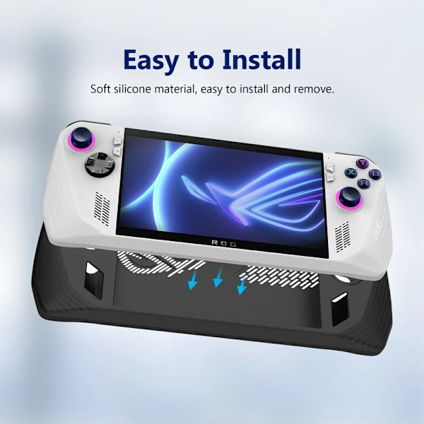 För ROG Ally Handheld Game Console All-inclusive Silikon Case Handhållet Anti-Drop Case Black