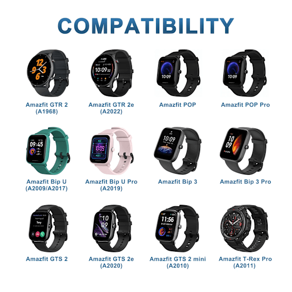 USB-laddare för Amazfit GTR 2/GTR 2e/Pop Pro/Bip U Pro Laddningskabel för Amazfit GTS 2e/GTS 2 mini/T-rex Pro/Bip 3 Pro Laddare Black