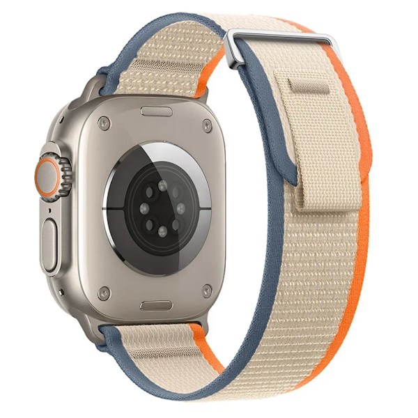 Trail Loop Strap För Apple Watch Ultra 2 49Mm Serie 9 8 7 45Mm 41Mm Sport Nylon Armband För Iwatch 6 5 4 3 Se 44Mm 40Mm 42Mm Beige orange For 42mm 44mm 45mm