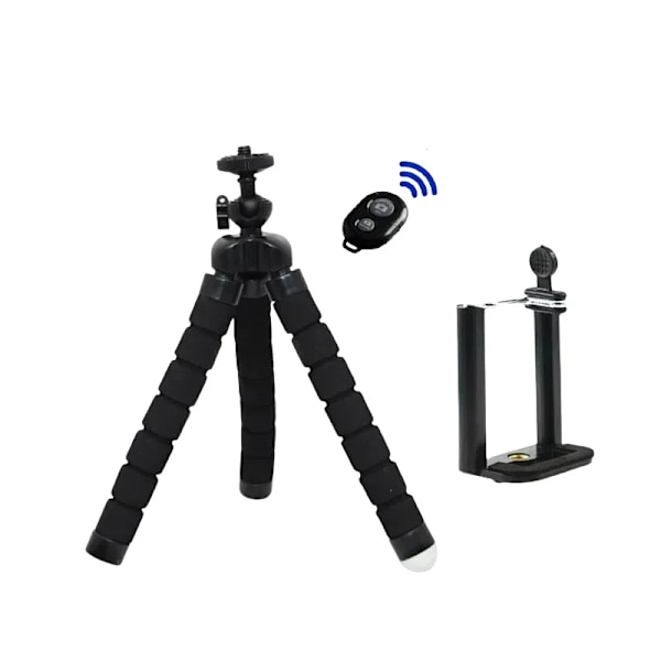 Stativ Tripod För Mobiltelefon Kamerahållare Klämma Smartphone Monopod Tripe Stativ Octopus Mini Stativ Stativ För Telefonkamera Black Remote Version