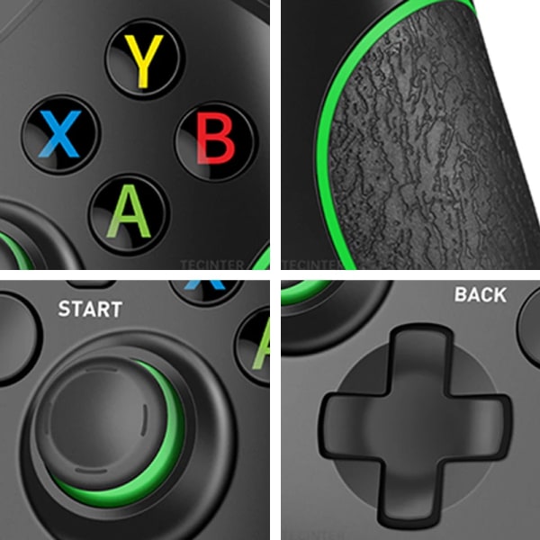 2,4G trådlös gamepad för Xbox One Slim/X-konsol för PS3 Controle PC Game Controller Joypad för Android-telefon/Steam-joystick Black