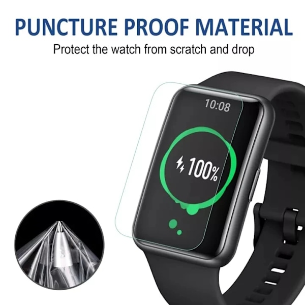 Mjuk Hydrogel-film för Huawei Watch Fit 2 Fit ES Böjd HD Smartwatch Explosionsäker Skärmskydd för Huawei Fit2 Inte Glas For Huawei Watch ES 10Pcs