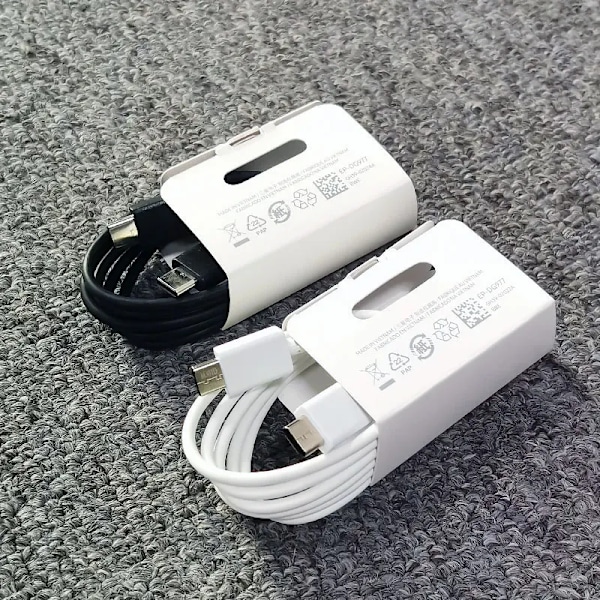 25W Snabbladdare för Samsung A15 A25 A35 A55 A54 M55 A73 Super Snabbladdare Adapter för Galaxy S20 S21 S22 S23 S24 Z Flip Fold 6 5 4 3 Black-EU With Cable