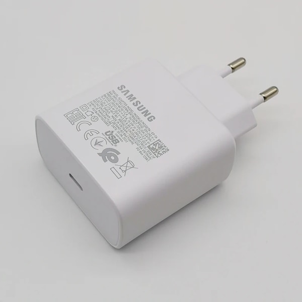 Samsung 45W Laddare Super Snabbladdningsadapter 1.8M Typ C För Galaxy S24 S23 S22 S21 S20 Note 20 Ultra 10 Z Flip Fold 6 5 4 3 2 White-Charger Only