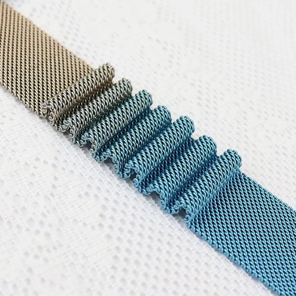 Milanese loop för Apple Watch armband 45mm 44mm 40mm 41mm 42mm-46mm stjärnljus armband iwatch serie 8 7 6 5 SE 9 10 Ultra 2 49mm rose red 18 38-40-41-(S10)42mm