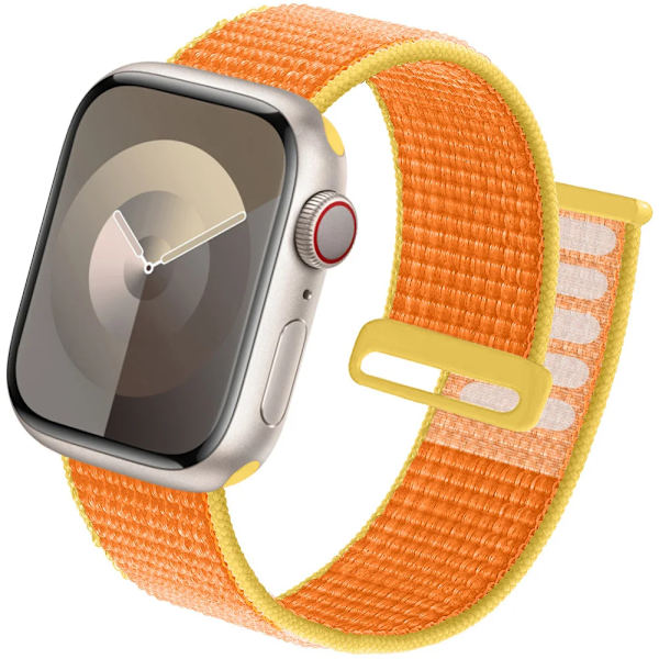 Strap För Apple Watch Band 44Mm 40Mm 45Mm 41Mm 49Mm 42Mm 38Mm 45 Mm Nylon Armband 8 7 Se 6 5 4 3 Ultra 2 Bander 38 Canary Yellow 42mm-44mm-45mm-49mm