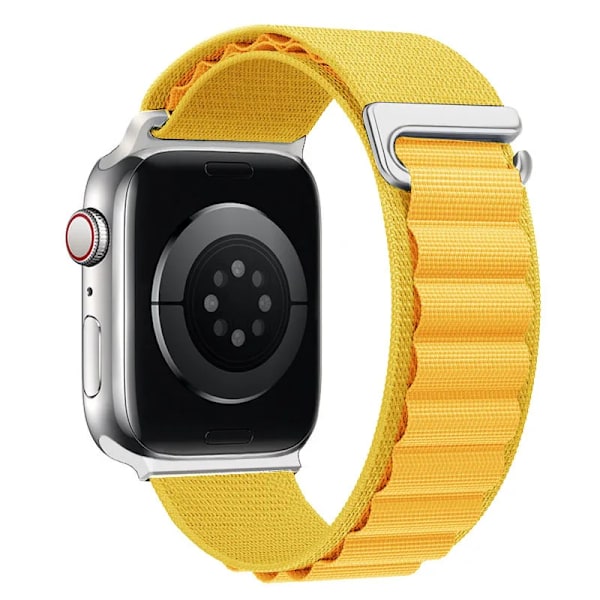 Alpine loop armband för Apple Watch rem 49mm 44mm 40mm 45mm 41mm 42mm 38mm 40 44 45 mm armband iWatch Ultra serie 7 6 5 3 se 8 yellow 38 40 41mm