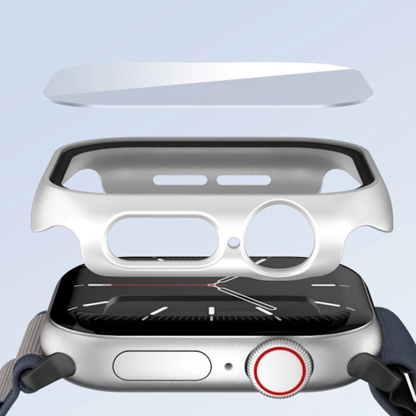 Härdat Glas + Skal För Apple Watch 10 42mm 46mm Matt Hård PC Bumper Skärmskydd Fodral iWatch serie 10 42/46 Tillbehör black Series 10 42MM