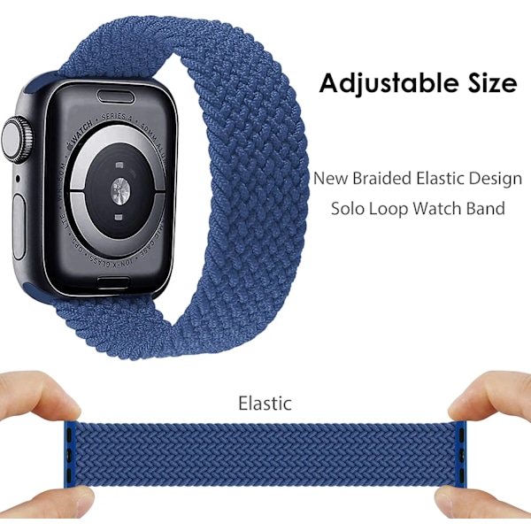 Strap För Apple Watch Band 44Mm 40Mm 45Mm 41Mm 49Mm 42Mm 38Mm Bragad Solo Loop Iwate Serie 9 Se 8 7 6 5 4 Ultra 2 Fragrant orange M