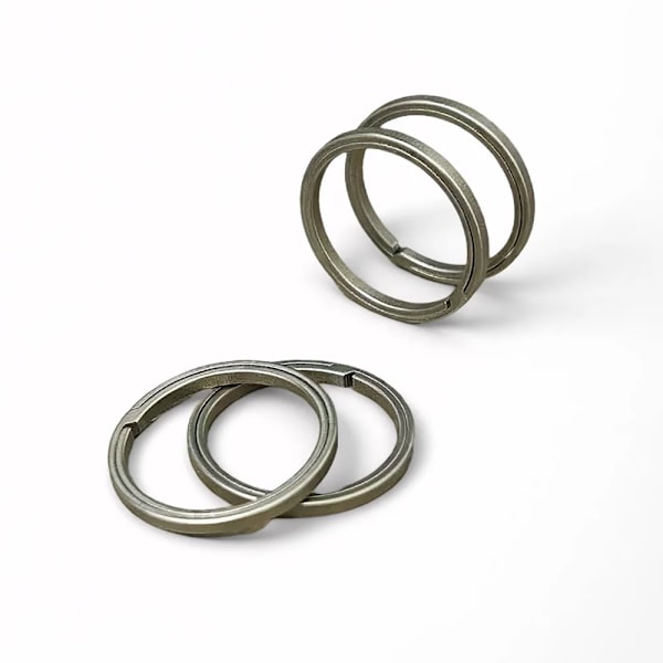 Sidochöppande Titannyckelringar för Nyckelkarbiner Snabbkoppling EDC Splitringar för Nyckelringar Titanlänkar Tillbehör TI 16mm