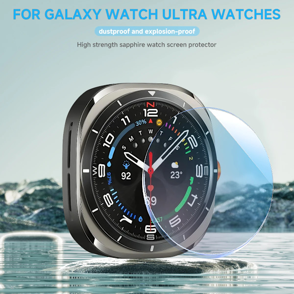 1-5 st Tempererat Glas för Samsung Galaxy Watch 7 Ultra 47mm 7/6 40mm 44mm 6Classic Skärmskydd HD Klar Skyddsglas 3PCS Galaxy 6Classic 43mm