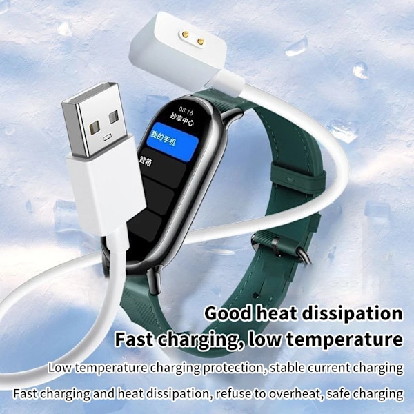 För Xiaomi Band 8 /8 Pro /8 Active Laddningskabel Datakabel Smartband USB-kabel Magnetisk Laddare Smartklocka Laddare Strömadapter A2