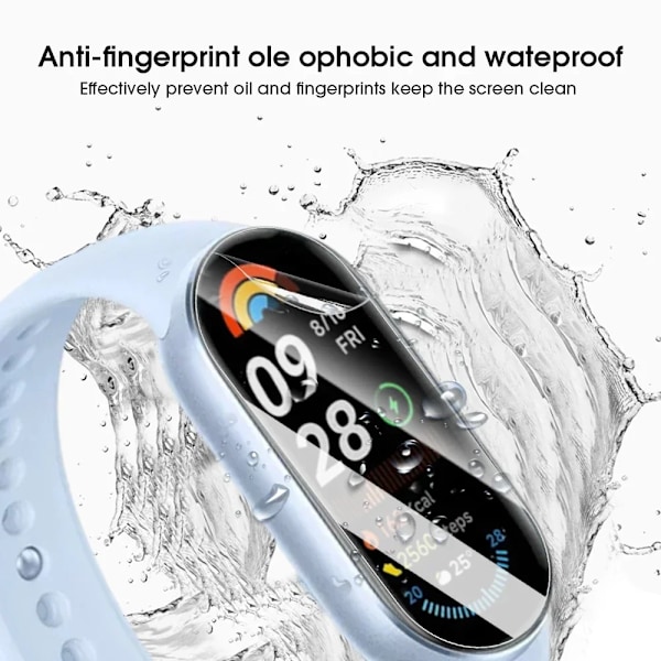 Flexibla TPU Skärmskydd för Xiaomi Mi Band 9 Mjukt Anti-repa Hydrogel Film för Xiaomi Band Mi Band 9 Tillbehör for Mi Band 9 2PCS