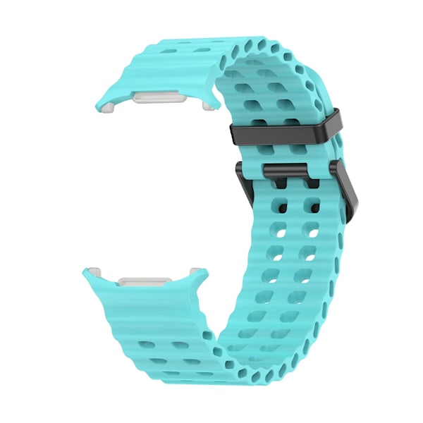 NYTT marint silikonarmband för Samsung watch ultra 47mm Armband utan glipor Sport tvåfärgat band för Galaxy 7 ultra klockarmband Teal Galaxy Watch 7 Ultra