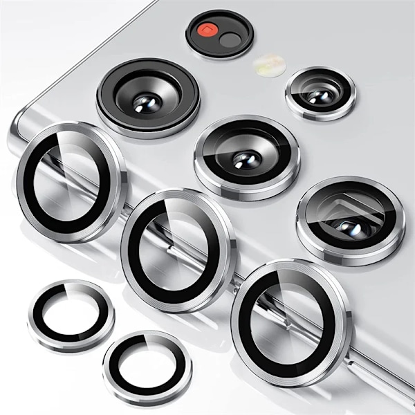 Lämplig För Samsung Galaxy S25Ultra S23 S24 Ultra S24 Plus S22Ultra Diamant Glänsande Färgglad Mobiltelefon Linsskyddsfilm Siliver For Samsung S24 Plus