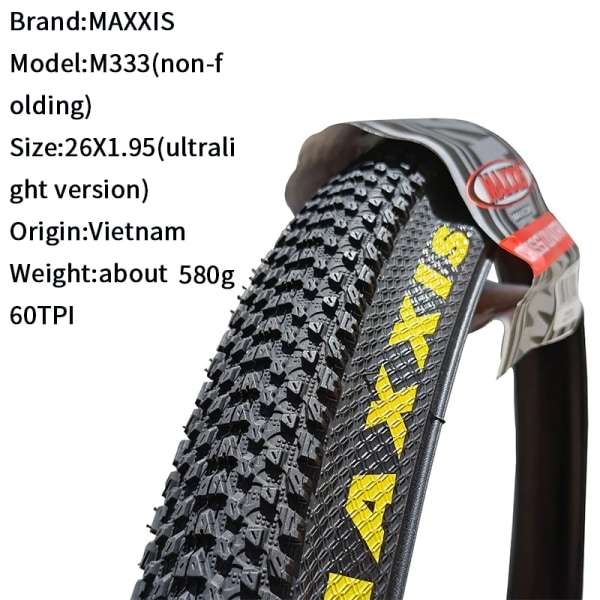 M333 PACE Mtb Cykeldäck 26 * 1,95 26 * 2,1 27,5 X1,95 27,5x2,1 29 x 2,1 29er Mountain Bike Tire Steel Wire Cykel 1PC 26X1.95 WIRE