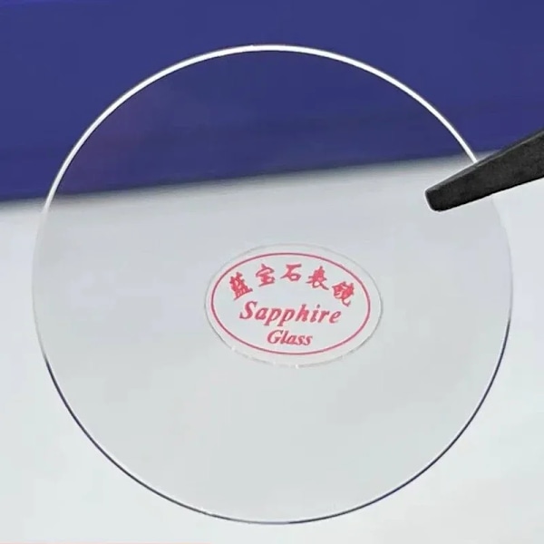 Klockglas Safir Ersättning Platt 1.0mm Tjock i Diametrar 11.5-42mm Transparent kristall 1 Stycke Diameter 16 mm Thick 1.0mm