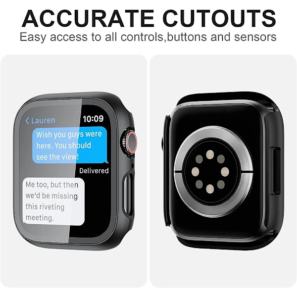 Skärmskyddsfodral i härdat glas för Apple Watch Series 9 Ultra 8 7 6 5 4 3 2 1 SE 49MM 45MM 41MM 40MM 44MM 42MM 49 MM Red 44MM