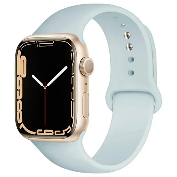 Silikonarmband för Apple Watch-armband 44mm 45mm 40mm 41mm 42-38mm 45 mm sportarmband iwatch serie 8 7 6 5 4 3 SE 9 Ultra 2 49mm 81 stone lotus blue 42 44 45 49-46mm S-M