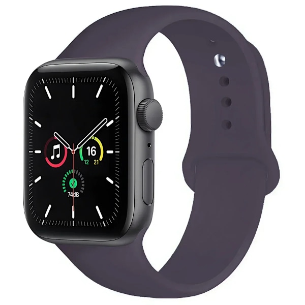 Original Silikonarmband för Apple Watch Band 44mm 38-40 42-46 41-45 46MM 49 mm Armband iwatch Serie 10 9 7 4 5 6 8 SE Ultra 2 3 Cherry 42 44 45 46 49mm- S