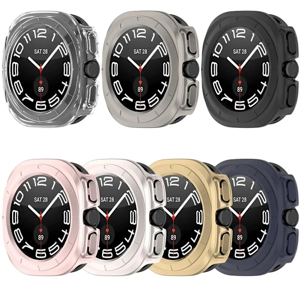 Matt Klockskydd För Samsung Galaxy Watch Ultra Skal Watch 7 Ultra 47mm PC Heltäckande Skyddande Stötfångare Fodral Tillbehör Transparent Galaxy Watch Ultra
