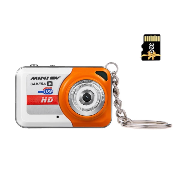 X6 Bärbar Ultra Mini High Denifition Digital Camera Mini DV med 32 GB minneskort black