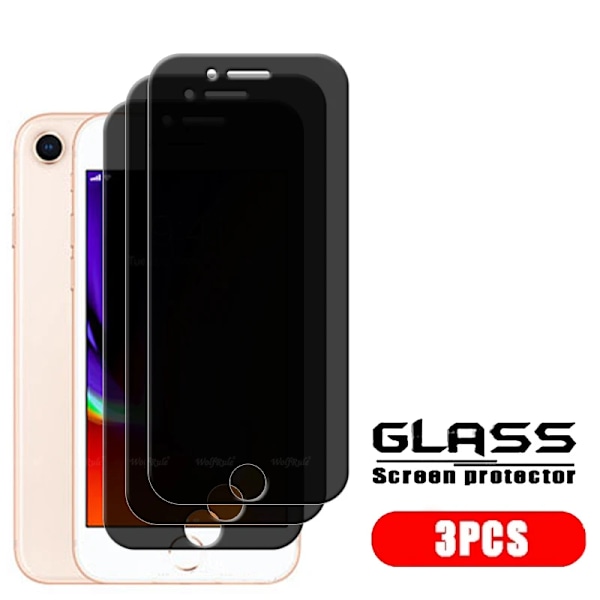 4/3/2/1 st För iPhone 8 Glas iPhone 8 Härdat Glas Telefonskydd Sekretess Anti-Spion Skydd Lim Skärmskydd iPhone 7 8 3 Front Glass For iPhone 7