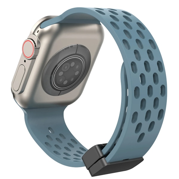 Magnetisk Rem För Apple Watch Ultra Band 49Mm 44Mm 45Mm 41Mm 40Mm 42Mm 38Mm Silikone Correa Armband Iwatch-Serien 8 Se 7 6 5 4. Drak Blue 38MM 40MM 41MM