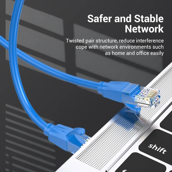 Vention-kabel Ethernet Cat 6 för portabel router, 4 par torsadées, cordon réseau RJ45 Internet UTP Cat6 Lan 10M Red CAT6 Cable