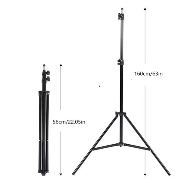 Vikbart 56cm-160cm Utdragbart Mobiltelefonstativ Hållare Live Tripod Videoinspelning Selfie Landing Monopod För Alla Telefonkameror Only Stand