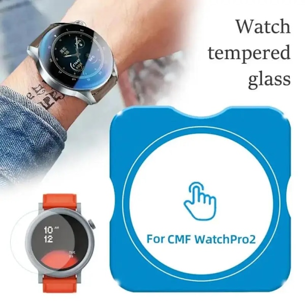 HD Härdat Glas Med Justeringsverktyg För CMF By Nothing Watch Pro 2 Skärmskydd Anti-Rep Filmer För CMF Watch Pro 2 1PC For CMF Watch Pro 2