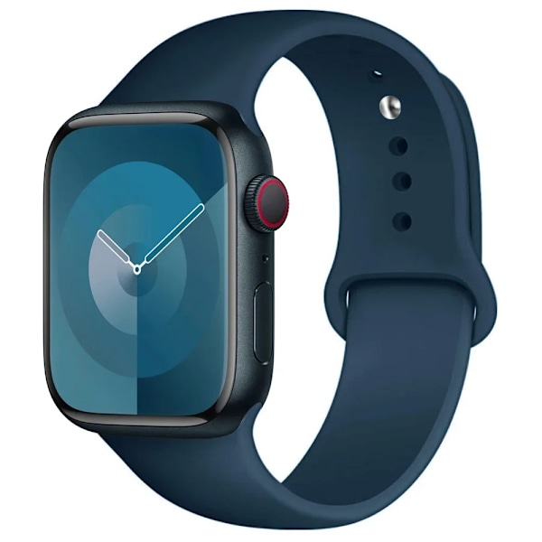 Silikonarmband för Apple Watch armband 44mm 45mm 40mm 41mm 42-38mm 45 mm sportarmband iwatch serie 8 7 6 5 4 3 SE 9 Ultra 2 49mm 72 deep blue 49mm-42-44-45mm M-L