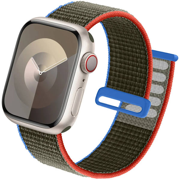 Strap För Apple Watch Band 44Mm 40Mm 45Mm 41Mm 49Mm 42Mm 38Mm 45 Mm Nylon Armband 8 7 Se 6 5 4 3 Ultra 2 Bander 75 Olive 38mm-40mm-41mm