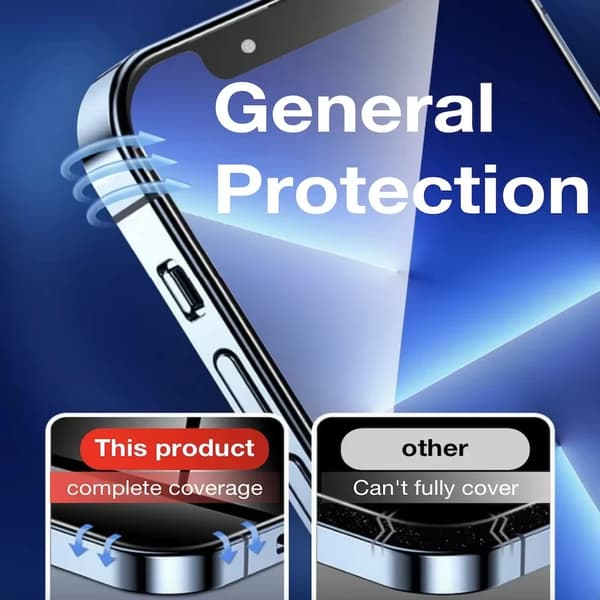 3pcs One Step Installation HD Tempered Glass For iPhone 18 Full Glue Screen Protector