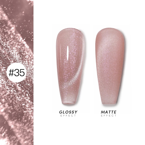 AS 15ml Magnetisk Katt Gel Nagellack Cat Eye Glitter Effekt Semi Permanent 36 Färger Soak Off UV Gel Lack Manikyr Nagelkonst YRM 35