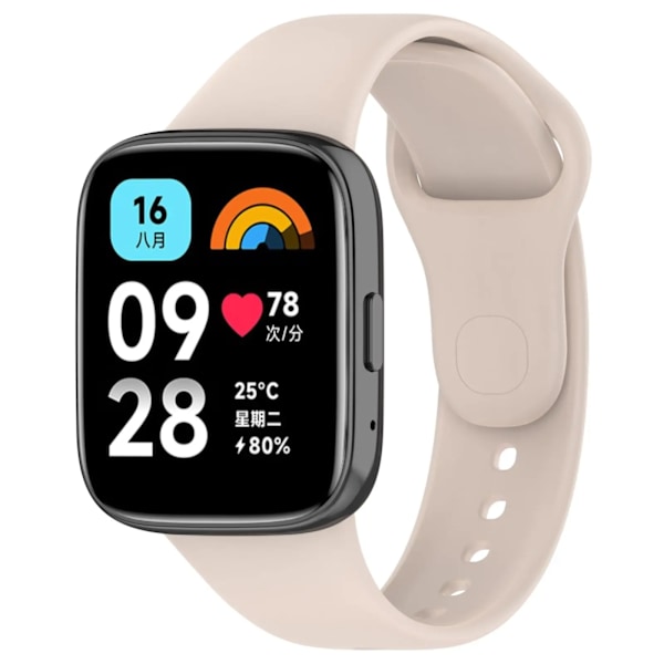 för Xiaomi Redmi Watch 3 3 Active 3 Lite silikonarmband ersättning Ivory Redmi watch3