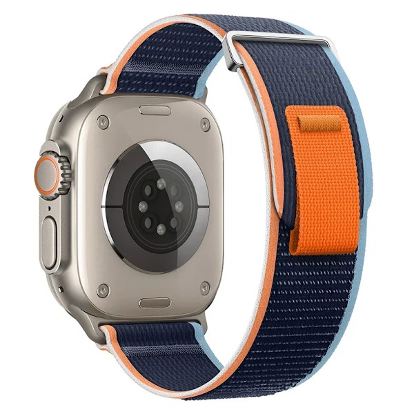 Trail Loop Strap För Apple Watch Ultra 2 49Mm Serie 9 8 7 45Mm 41Mm Sport Nylon Armband För Iwatch 6 5 4 3 Se 44Mm 40Mm 42Mm Navy Blue Orange For 38mm 40mm 41mm