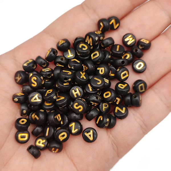 6/7MM blandad bokstav Akryl Alfabet Kvadratisk kub Platt Rund Lösa Spacer Pärlor För Smycken Göra DIY Armband Halsband Fynd 4x7MM-MT73