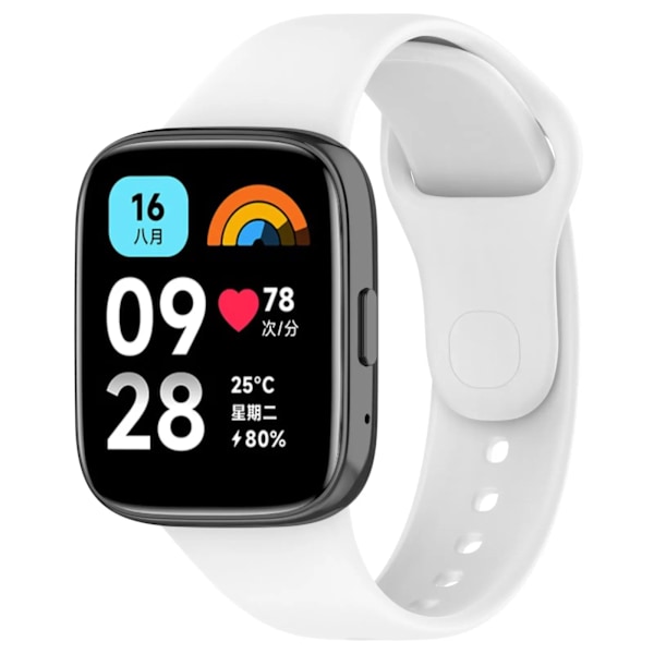 för Xiaomi Redmi Watch 3 3 Active 3 Lite silikonarmband ersättning WHITE Redmi watch3 active