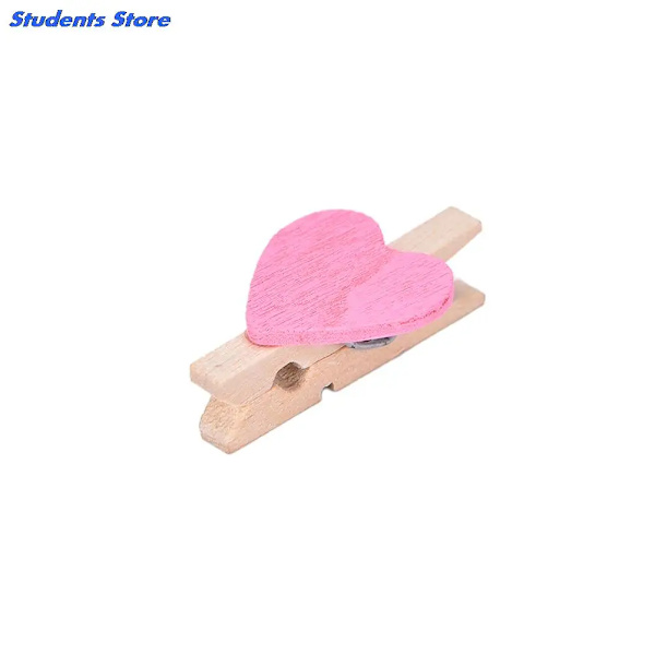 20 Pcs Hjärta Trä Pegs Kläder Socks Clips Mini Stift Kläder Trä Foto Papper Klämma Konst Hantverk Clips Bröllop Home Inredningar Blue