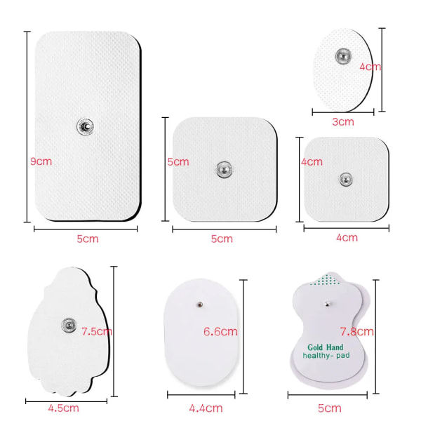 10/20ST Elektrodkuddar Gel För tiotals Akupunktur Fysioterapi Maskin Bantning Pulse Ems Muskelstimulator Massager Sticker 4x3cm 10pcs