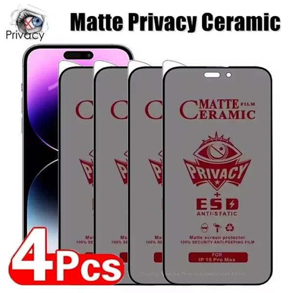 1-4st Matt Keramiskt Sekretess Skärmskydd För Samsung A56 5G A36 A55 A54 A16 A26 A53 A52s A34 A35 A33 A32 A31 A51 A50 Film A34 5G 2PCS