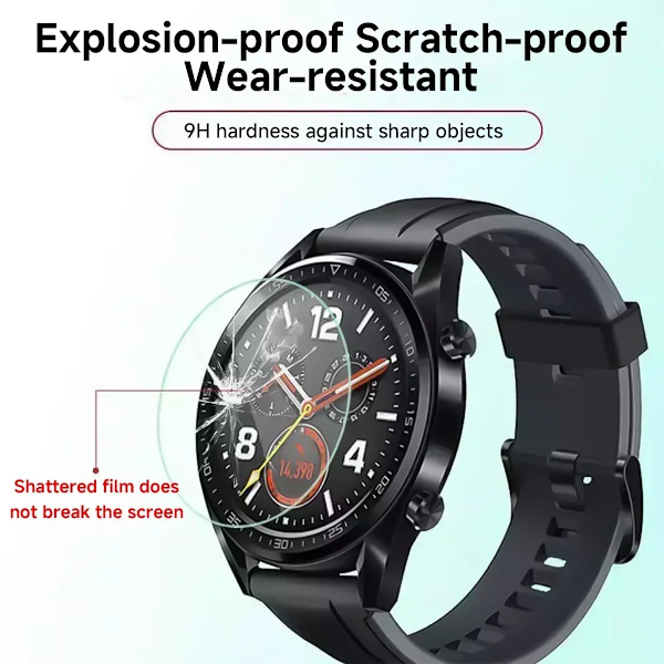 26-46mm Universellt Härdat Glas Smartwatch Skärmskydd Skyddsfilm 28mm 30mm 32mm 38mm 40mm 41mm 42mm Diameter 1-5ST 35.5mm 5pcs