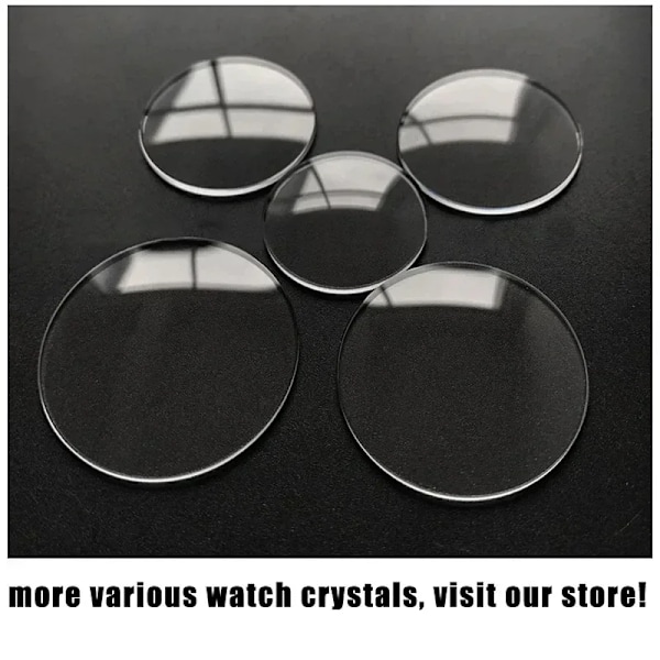 2 st Tjocklek Diameter Platt Klockkristall Mineralglas, Reservdelar Runt Mekaniskt Klockglas, Linsreparationsverktyg Diameter 29.5mm Thickness 1.0mm 5pcs