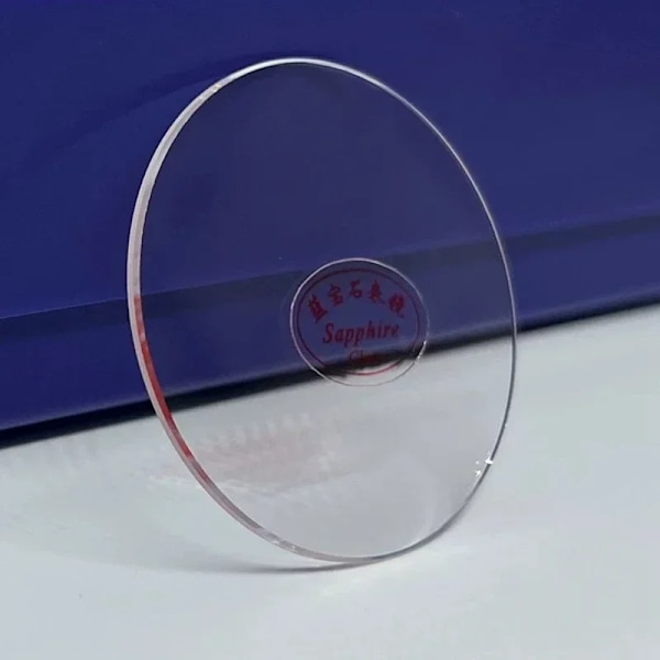 Klockglas Safir Ersättning Platt 1.0mm Tjock i Diametrar 11.5-42mm Transparent kristall 1 Stycke Diameter 20 mm Thick 1.0mm