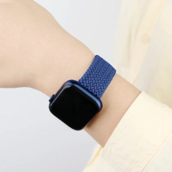 Strap För Apple Watch Band 44Mm 40Mm 45Mm 41Mm 49Mm 42Mm 38Mm Bragad Solo Loop Iwate Serie 9 Se 8 7 6 5 4 Ultra 2 Fragrant orange M