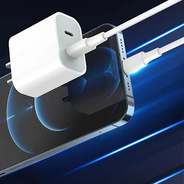 40W Dubbel PD Laddare Snabbladdning EU US Mobiltelefon USB-kabel För iPhone Datakabel Snabbladdning 3.0 Väggladdare EU Plug C2C Cable